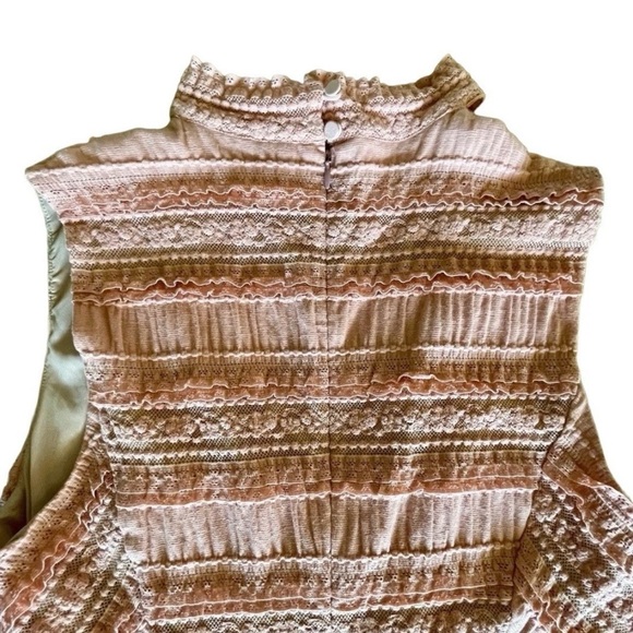 Cinq à Sept Kora Lace Choker Midi Dress Pink Size 12 Excellent - Picture 6 of 11